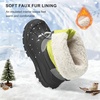 image:imageStelle Girls Snow Boots with Zipper Kids Boys Winter Outdoor Boots  NonSlip Waterproof TPR Outsole Warm Faux Fur Insulated Lining Easy Onoff Cozy Midcalf Fit with Bungee Adjuster for ToddlerNeon Green