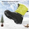 image:imageStelle Girls Snow Boots with Zipper Kids Boys Winter Outdoor Boots  NonSlip Waterproof TPR Outsole Warm Faux Fur Insulated Lining Easy Onoff Cozy Midcalf Fit with Bungee Adjuster for ToddlerNeon Green