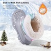 image:imageStelle Girls Snow Boots with Zipper Kids Boys Winter Outdoor Boots  NonSlip Waterproof TPR Outsole Warm Faux Fur Insulated Lining Easy Onoff Cozy Midcalf Fit with Bungee Adjuster for ToddlerHolo Frost