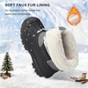 image:imageStelle Girls Snow Boots with Zipper Kids Boys Winter Outdoor Boots  NonSlip Waterproof TPR Outsole Warm Faux Fur Insulated Lining Easy Onoff Cozy Midcalf Fit with Bungee Adjuster for ToddlerSilver