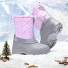 image:imageStelle Girls Snow Boots with Zipper Kids Boys Winter Outdoor Boots  NonSlip Waterproof TPR Outsole Warm Faux Fur Insulated Lining Easy Onoff Cozy Midcalf Fit with Bungee Adjuster for ToddlerMarshmellow Marble