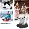 image:imageStelle Girls Snow Boots with Zipper Kids Boys Winter Outdoor Boots  NonSlip Waterproof TPR Outsole Warm Faux Fur Insulated Lining Easy Onoff Cozy Midcalf Fit with Bungee Adjuster for ToddlerSilver