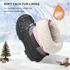 image:imageStelle Girls Snow Boots with Zipper Kids Boys Winter Outdoor Boots  NonSlip Waterproof TPR Outsole Warm Faux Fur Insulated Lining Easy Onoff Cozy Midcalf Fit with Bungee Adjuster for ToddlerPink
