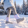 image:imageStelle Girls Snow Boots with Zipper Kids Boys Winter Outdoor Boots  NonSlip Waterproof TPR Outsole Warm Faux Fur Insulated Lining Easy Onoff Cozy Midcalf Fit with Bungee Adjuster for ToddlerMermaid Marble
