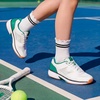 image:imageStelle Girls Socks Cotton Ruffle Athletic Ankle Sock 345 Pairs for Kids  Sporty Stripes Activewear Sock Breathable Comfort Soft Sweet Frilly Trim Stretchy Ribbed Big Girl Toddler 318 Years5 Black Stripes
