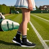image:imageStelle Girls Socks Cotton Ruffle Athletic Ankle Sock 345 Pairs for Kids  Sporty Stripes Activewear Sock Breathable Comfort Soft Sweet Frilly Trim Stretchy Ribbed Big Girl Toddler 318 Years5 Black