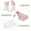 image:imageStelle Girls Socks Cotton Ruffle Athletic Ankle Sock 345 Pairs for Kids  Sporty Stripes Activewear Sock Breathable Comfort Soft Sweet Frilly Trim Stretchy Ribbed Big Girl Toddler 318 YearsRed Bowpink Bowblack Bow