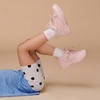 image:imageStelle Girls Socks Cotton Ruffle Athletic Ankle Sock 345 Pairs for Kids  Sporty Stripes Activewear Sock Breathable Comfort Soft Sweet Frilly Trim Stretchy Ribbed Big Girl Toddler 318 YearsRed Bowpink Bowblack Bow