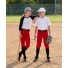 image:imageStelle Girls Softball Pants Knickers Style with Pockets for Youth Kids  Kneehigh Fastpitch Tee Ball Belt Loops Double Knee Performance Durable Practice Game Day Elastic Leg OpeningsRed