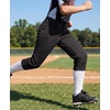 image:imageStelle Girls Softball Pants Knickers Style with Pockets for Youth Kids  Kneehigh Fastpitch Tee Ball Belt Loops Double Knee Performance Durable Practice Game Day Elastic Leg OpeningsBlack