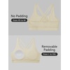 image:imageStelle Girls Sports Bra Cross Back Training Bras for Dance Yoga 6Y15Y  Moisturewicking Fabric Soft Stretch Support Removable Pads Ballet Cheer Running Active ComfortCreme