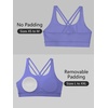 image:imageStelle Girls Sports Bra Cross Back Training Bras for Dance Yoga 6Y15Y  Moisturewicking Fabric Soft Stretch Support Removable Pads Ballet Cheer Running Active ComfortPeriwinkle