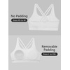 image:imageStelle Girls Sports Bra Cross Back Training Bras for Dance Yoga 6Y15Y  Moisturewicking Fabric Soft Stretch Support Removable Pads Ballet Cheer Running Active ComfortWhite