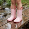 image:imageStelle Girls Waterproof Rain Boots with EasyOn Handles  Girls amp Boys Lightweight Cute Heart Handles NonSlip Sole Rain Puddle Outdoor Play for Toddler to KidsLight Pink