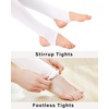image:imageStelle Girls Women Stirrup Ballet Tights for Dance Class Kids Adult  Convertible amp Transition Soft Footless Stockings Stretch Opaque Teen amp Youth Pantyhose Gymnastics Ballerina RecitalWhite