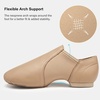image:imageStelle Jazz Shoes for Women Leather Dance Shoes Unisex  Genuine leather Split sole design Breathable comfort Arch support Nonslip outsole Flexible movementTan