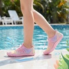 image:imageStelle Kids Water Shoes TPUReinforced Barefoot  NonSlip Quick Dry Packable Design with CordLock Drawstring for Boys GirlsBeach Pool HikingToddler to Big KidRainbow