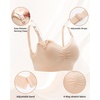 image:imageStelle Lace Nursing Bras for Breastfeeding Seamless Pregnancy Maternity Wireless Bralette with Pads ExtendersGraybeige