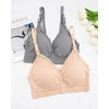 image:imageStelle Lace Nursing Bras for Breastfeeding Seamless Pregnancy Maternity Wireless Bralette with Pads ExtendersGraybeige