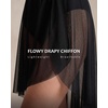 image:imageStelle Women Ballet Skirt Chiffon Dance Wrap Skirt Mesh Sheer Pull On Skirt  BlackWhitePink Ballet Skirt Women Pull on elastic waist Chiffon ballet wrap skirt Dance Rehearsal Recital Studio wearBlack