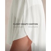 image:imageStelle Women Ballet Skirt Chiffon Dance Wrap Skirt Mesh Sheer Pull On Skirt  BlackWhitePink Ballet Skirt Women Pull on elastic waist Chiffon ballet wrap skirt Dance Rehearsal Recital Studio wearWhite