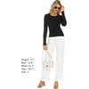 image:imageStelle Women Henley Long Sleeve Crop Tops Ribbed Knit Button Slim Fitted Tops Casual Basic T ShirtsBlack2