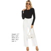 image:imageStelle Women Henley Long Sleeve Crop Tops Ribbed Knit Button Slim Fitted Tops Casual Basic T ShirtsBlack2