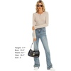 image:imageStelle Women Henley Long Sleeve Crop Tops Ribbed Knit Button Slim Fitted Tops Casual Basic T ShirtsDesert Beige2