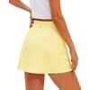 image:imageStelle Womens ALine Tennis Skort with Built in Shorts for Golf Sports  Moisturewicking fabric High waist Ball pockets Tennis Golf Pickleball Fourway stretchLemon Butter