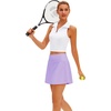 image:imageStelle Womens ALine Tennis Skort with Built in Shorts for Golf Sports  Moisturewicking fabric High waist Ball pockets Tennis Golf Pickleball Fourway stretchLilac