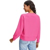 image:imageStelle Womens Raglan Crewneck Sweatshirt Relaxed Fit Casual Everyday  Soft fleece lining Raglan sleeves Ribbed cuffs Layering essential Lounge Travel StreetwearCosmopolitan