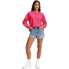 image:imageStelle Womens Raglan Crewneck Sweatshirt Relaxed Fit Casual Everyday  Soft fleece lining Raglan sleeves Ribbed cuffs Layering essential Lounge Travel StreetwearWatermelon Sugar