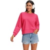 image:imageStelle Womens Raglan Crewneck Sweatshirt Relaxed Fit Casual Everyday  Soft fleece lining Raglan sleeves Ribbed cuffs Layering essential Lounge Travel StreetwearWatermelon Sugar