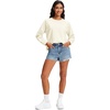 image:imageStelle Womens Raglan Crewneck Sweatshirt Relaxed Fit Casual Everyday  Soft fleece lining Raglan sleeves Ribbed cuffs Layering essential Lounge Travel StreetwearAoff White