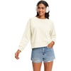 image:imageStelle Womens Raglan Crewneck Sweatshirt Relaxed Fit Casual Everyday  Soft fleece lining Raglan sleeves Ribbed cuffs Layering essential Lounge Travel StreetwearAoff White