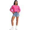 image:imageStelle Womens Raglan Crewneck Sweatshirt Relaxed Fit Casual Everyday  Soft fleece lining Raglan sleeves Ribbed cuffs Layering essential Lounge Travel StreetwearCosmopolitan