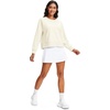 image:imageStelle Womens Raglan Crewneck Sweatshirt Relaxed Fit Casual Everyday  Soft fleece lining Raglan sleeves Ribbed cuffs Layering essential Lounge Travel StreetwearAoff White