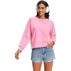image:imageStelle Womens Raglan Crewneck Sweatshirt Relaxed Fit Casual Everyday  Soft fleece lining Raglan sleeves Ribbed cuffs Layering essential Lounge Travel StreetwearBubblegum