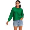 image:imageStelle Womens Raglan Crewneck Sweatshirt Relaxed Fit Casual Everyday  Soft fleece lining Raglan sleeves Ribbed cuffs Layering essential Lounge Travel StreetwearKelly Green