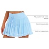 image:imageStelle Womens Tiered Ruffle Tennis Athletic Skirts with Built in Shorts  Tiered ruffle design Ball pockets Highrise waistband Tennis Pickleball Golf Quick dry performanceLight Blue