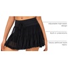 image:imageStelle Womens Tiered Ruffle Tennis Athletic Skirts with Built in Shorts  Tiered ruffle design Ball pockets Highrise waistband Tennis Pickleball Golf Quick dry performanceBlack