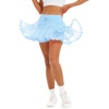 image:imageStelle Womens Tiered Ruffle Tennis Athletic Skirts with Built in Shorts  Tiered ruffle design Ball pockets Highrise waistband Tennis Pickleball Golf Quick dry performanceLight Blue