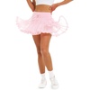 image:imageStelle Womens Tiered Ruffle Tennis Athletic Skirts with Built in Shorts  Tiered ruffle design Ball pockets Highrise waistband Tennis Pickleball Golf Quick dry performanceBallet Pink