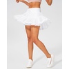 image:imageStelle Womens Tiered Ruffle Tennis Athletic Skirts with Built in Shorts  Tiered ruffle design Ball pockets Highrise waistband Tennis Pickleball Golf Quick dry performanceWhite