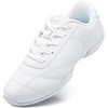 image:imageStelle Cheer Shoes Girls Leather Dance Sneakers  Youth Athletic Tennis Shoes for Cheerleading Training Competition and Practice with Supportive NonMarking SoleWhite