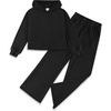image:imageStelle Girls 2 Piece Fall Outfits Lounge Set 515 Y  Sweatpants with PocketsRibbed Long Sleeve Pullover HoodieElastic WaistStretch Lightweight Comfortable Easy Pull OnBlack