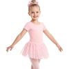 image:imageStelle Girls Ballet Leotards with Sequin Tutu Dress Toddler Dance Outfit  Girls Dance Tutu Dresses Short Sleeve Fluffy Tulle skirted Ballerina Costumes for Dance Classes Recitals PerformanceBallet Pink