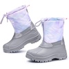 image:imageStelle Girls Snow Boots with Zipper Kids Boys Winter Outdoor Boots  NonSlip Waterproof TPR Outsole Warm Faux Fur Insulated Lining Easy Onoff Cozy Midcalf Fit with Bungee Adjuster for ToddlerMermaid Marble