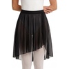 image:imageStelle Women Ballet Skirt Chiffon Dance Wrap Skirt Mesh Sheer Pull On Skirt  BlackWhitePink Ballet Skirt Women Pull on elastic waist Chiffon ballet wrap skirt Dance Rehearsal Recital Studio wearBlack