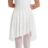 image:imageStelle Women Ballet Skirt Chiffon Dance Wrap Skirt Mesh Sheer Pull On Skirt  BlackWhitePink Ballet Skirt Women Pull on elastic waist Chiffon ballet wrap skirt Dance Rehearsal Recital Studio wearWhite